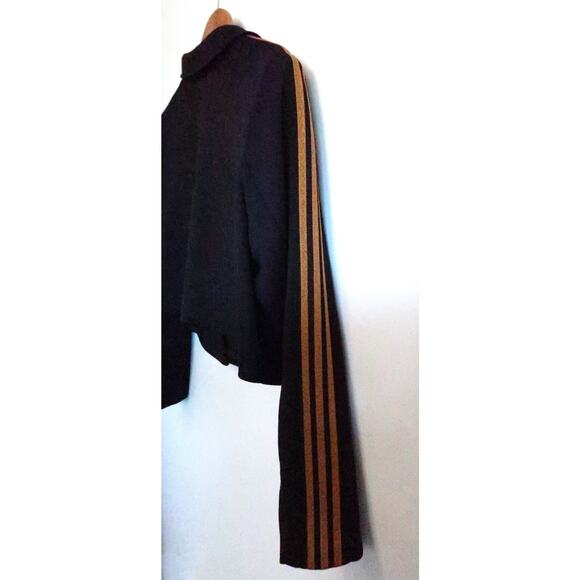 ADIDAS X IVY PARK Crop Suit Track Jacket Black Gold Pique 1X 14 XXL NWT $120 - Picture 9 of 13